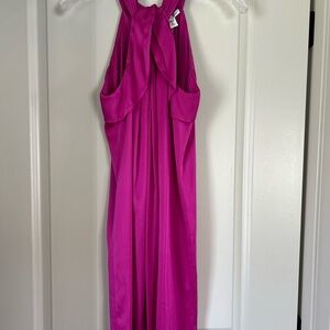 Banana Republic Fuchsia Halter Midi Dress